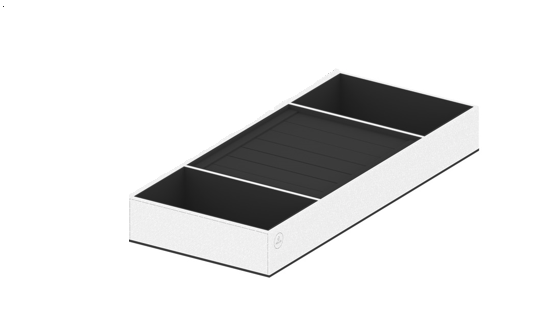 картинка Вклад В3 200 средний для бижутерии белый/черный от магазина Kessebohmer.shop