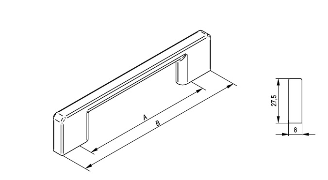 картинка Ручка EASY 320 металл белая от магазина Kessebohmer.shop