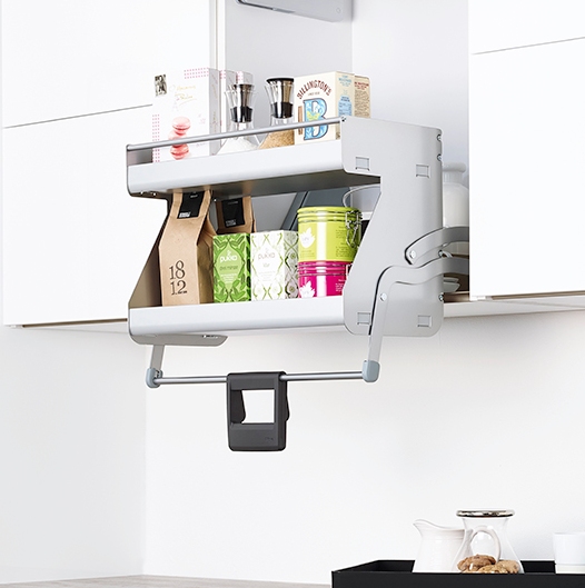 картинка Комплект 2 полки, Ай Мув 600 мм, H 605, цвет ТИТАН, цвет дна Серый, антислип (0217120102) от магазина Kessebohmer.shop