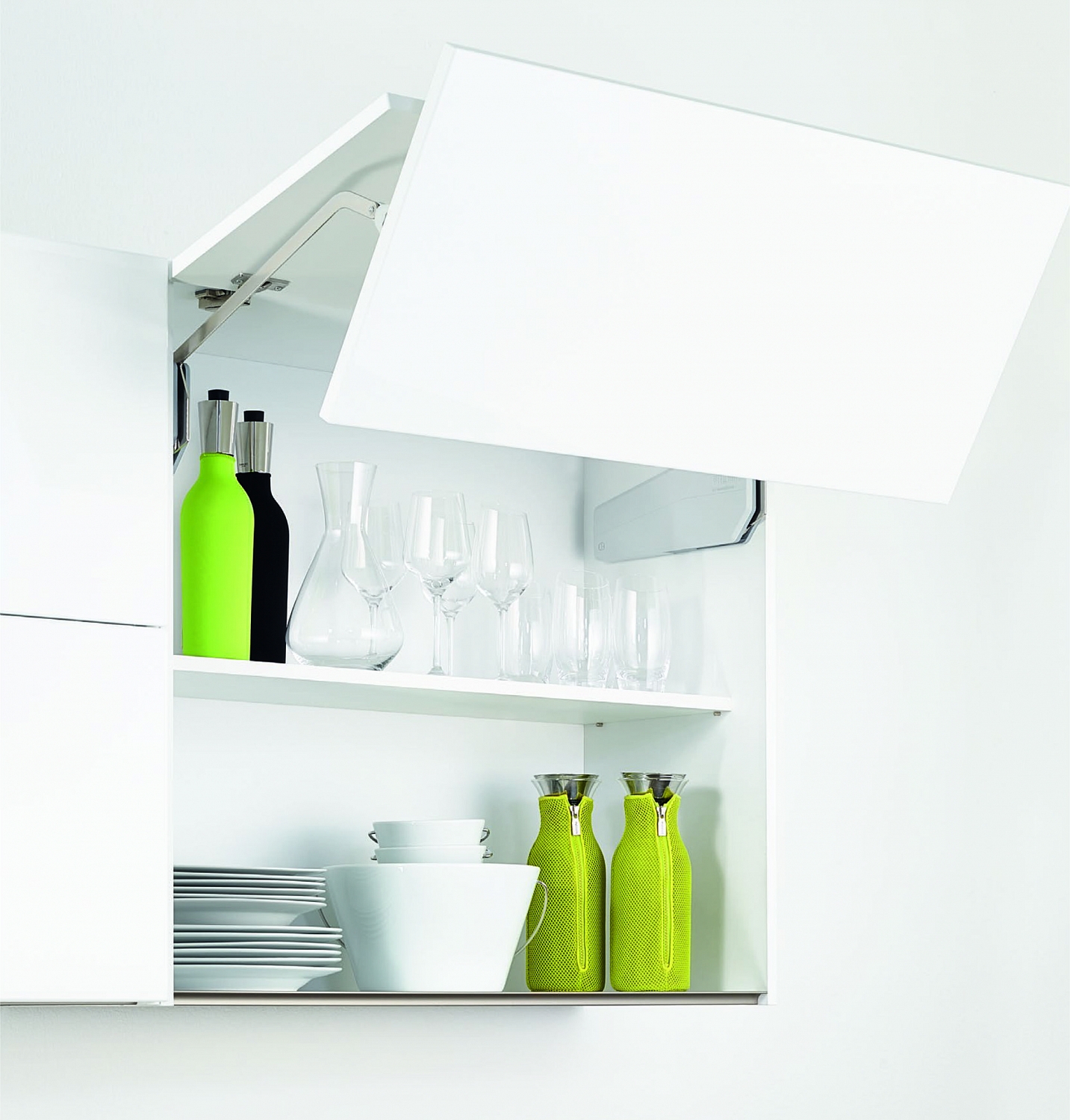 картинка Подъемник L6fs левый и правый, ФриФолд Шорт, H 1000-1040, 2 шт + 2 крепления к  фасаду, без декоративных крышек, без межфасадных петель (2721070006) от магазина Kessebohmer.shop