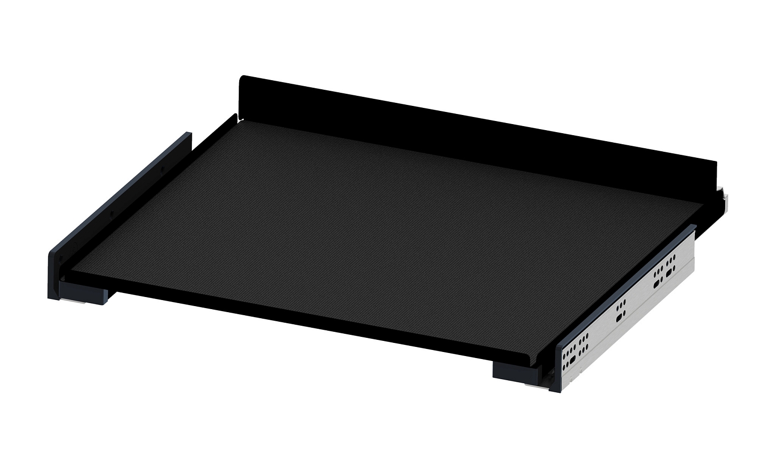 картинка MAXIMA PURO выдвижная полка 900 H=50 NL=480 металл черный матовый от магазина Kessebohmer.shop