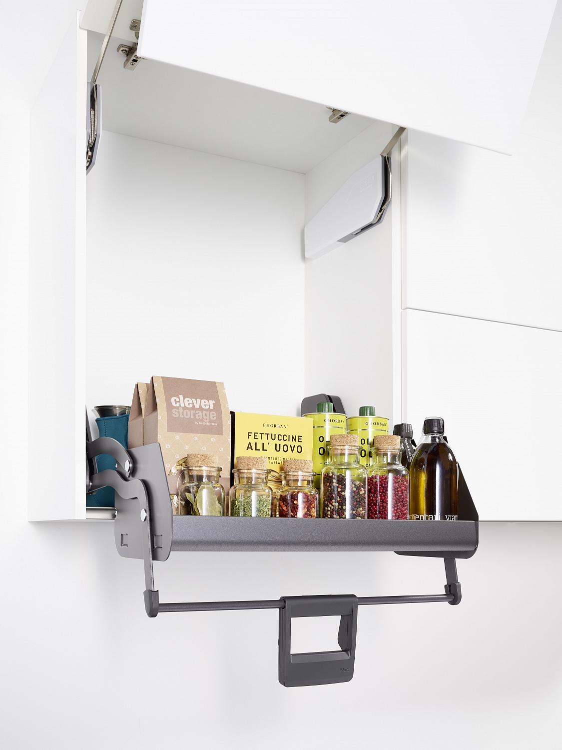 картинка Комплект 1 полка, Ай Мув 900 мм, H 420, цвет АНТРАЦИТ, цвет дна Антрацит, антислип (0217069846) от магазина Kessebohmer.shop